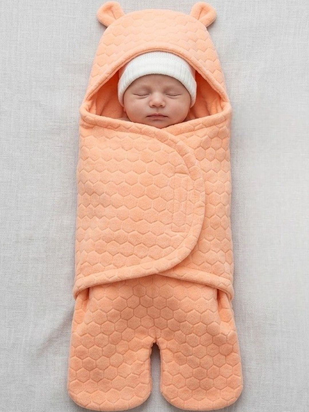 SIDLY PIDLY Peach-Coloured & Peach-Coloured AC Room 210 GSM Blanket-picture-48