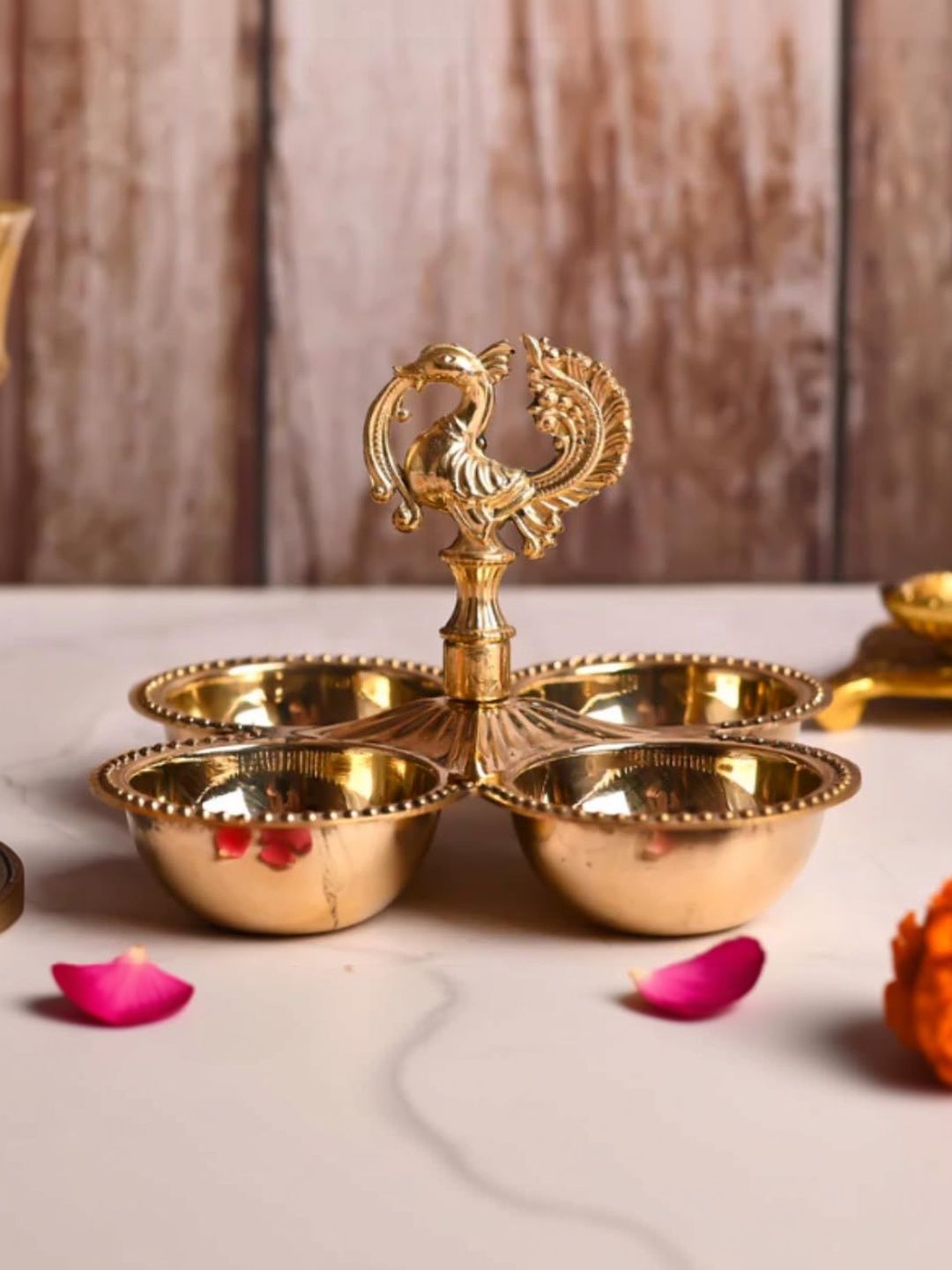 Extreme Karigari Brass Anti-Rust Diwali Haldi Kumkum Box-picture-15