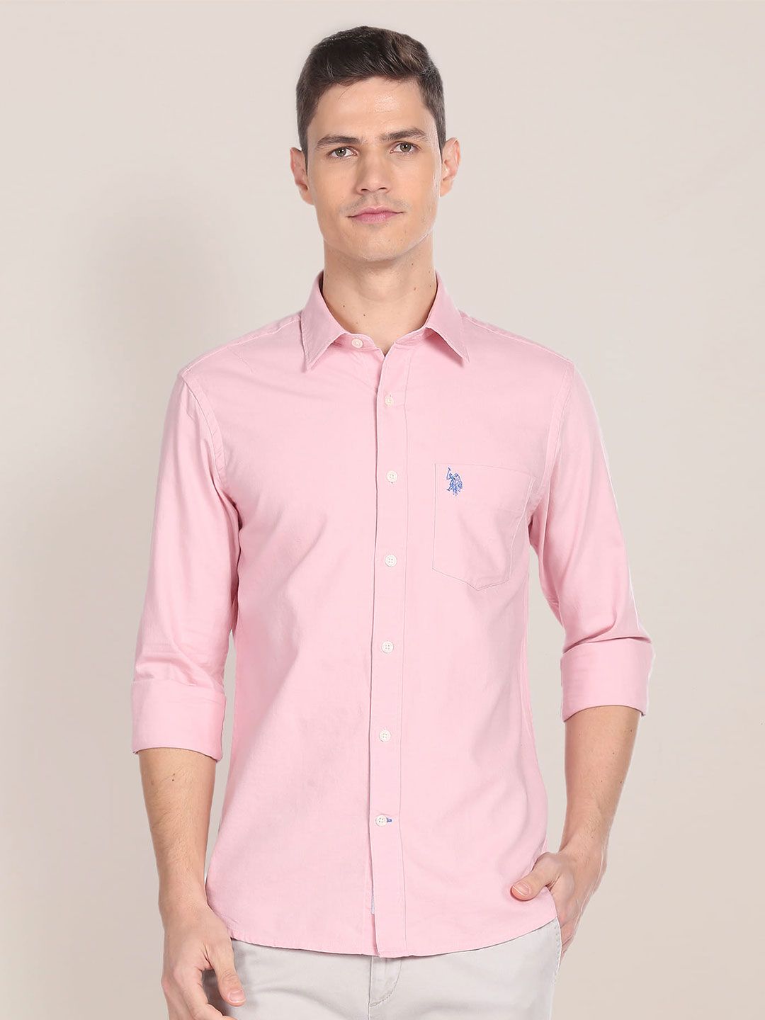 Men Logo Print Regular Fit Polo T-Shirt