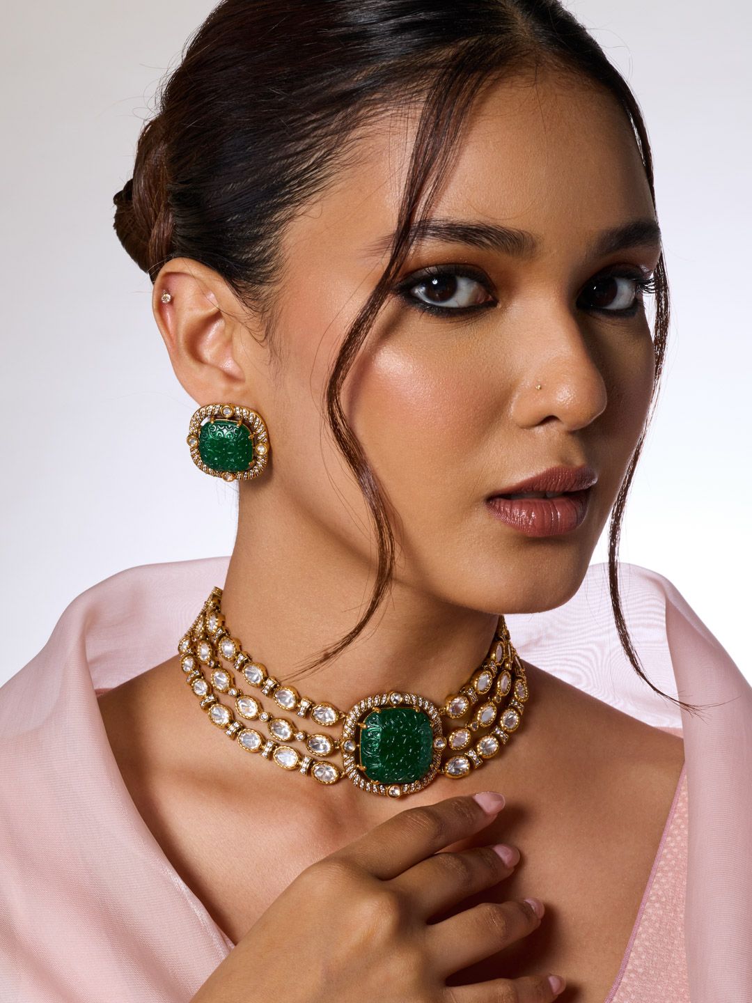 Kushal's Fashion Jewellery Victorian-Plated Bridal Kundan-Studded Jewellery Set-picture-26