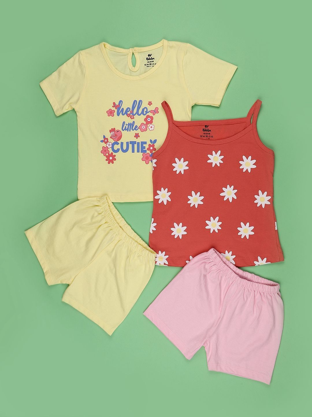 V-Mart Girls Printed T-shirt with Shorts-picture-30