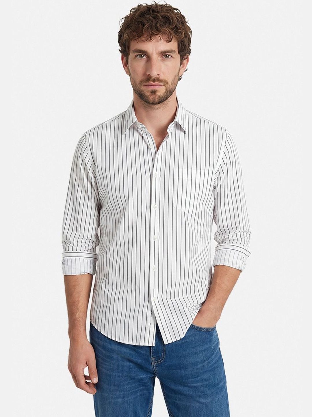 Snitch Snitch Men Striped Casual Shirt