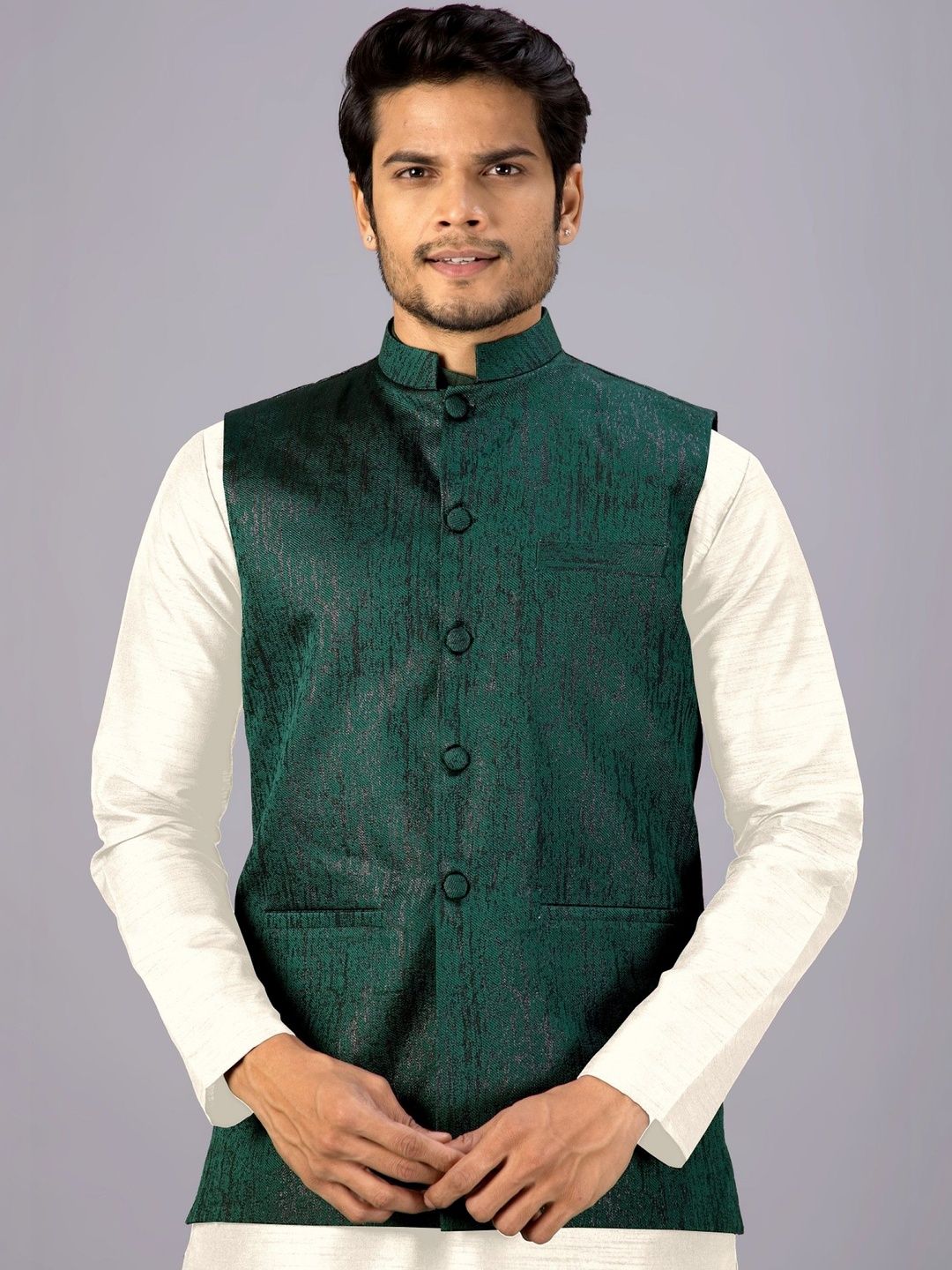 MODERN MUGHALS Woven Nehru Jackets-picture-50