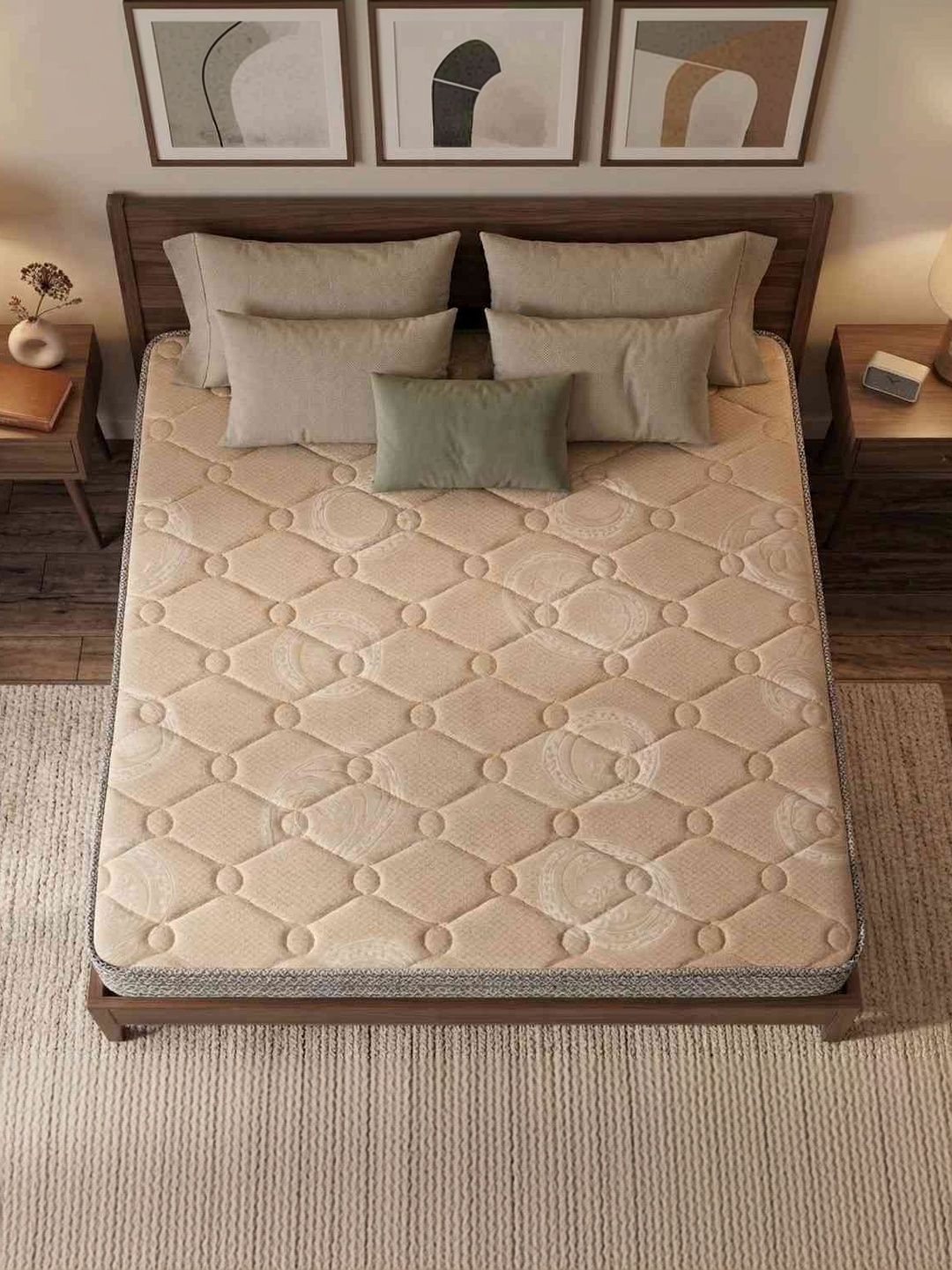 COZY CUB Grey & Beige Quilted Sag Resistant Single Size Mattress-picture-17