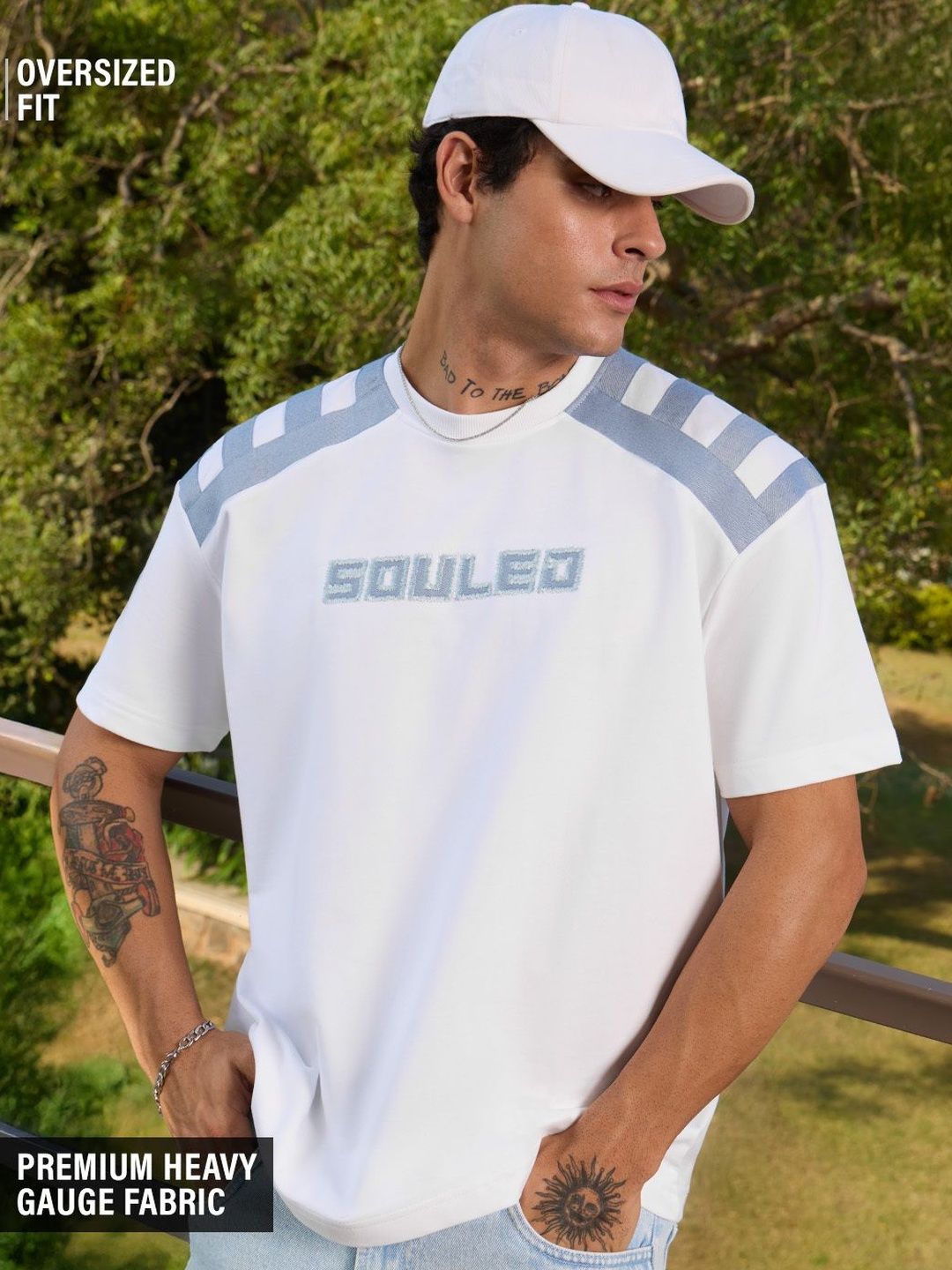 The Souled Store Men Typography Printed Raw Edge T-shirt-image-41