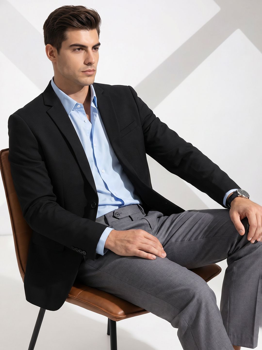 INVICTUS Single-Breasted Notched Lapel Formal Blazer-picture-10