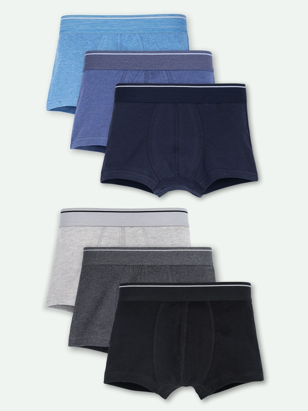 ariel Boys Pack of 6 Cotton Blend Assorted Solid Trunks-picture-35