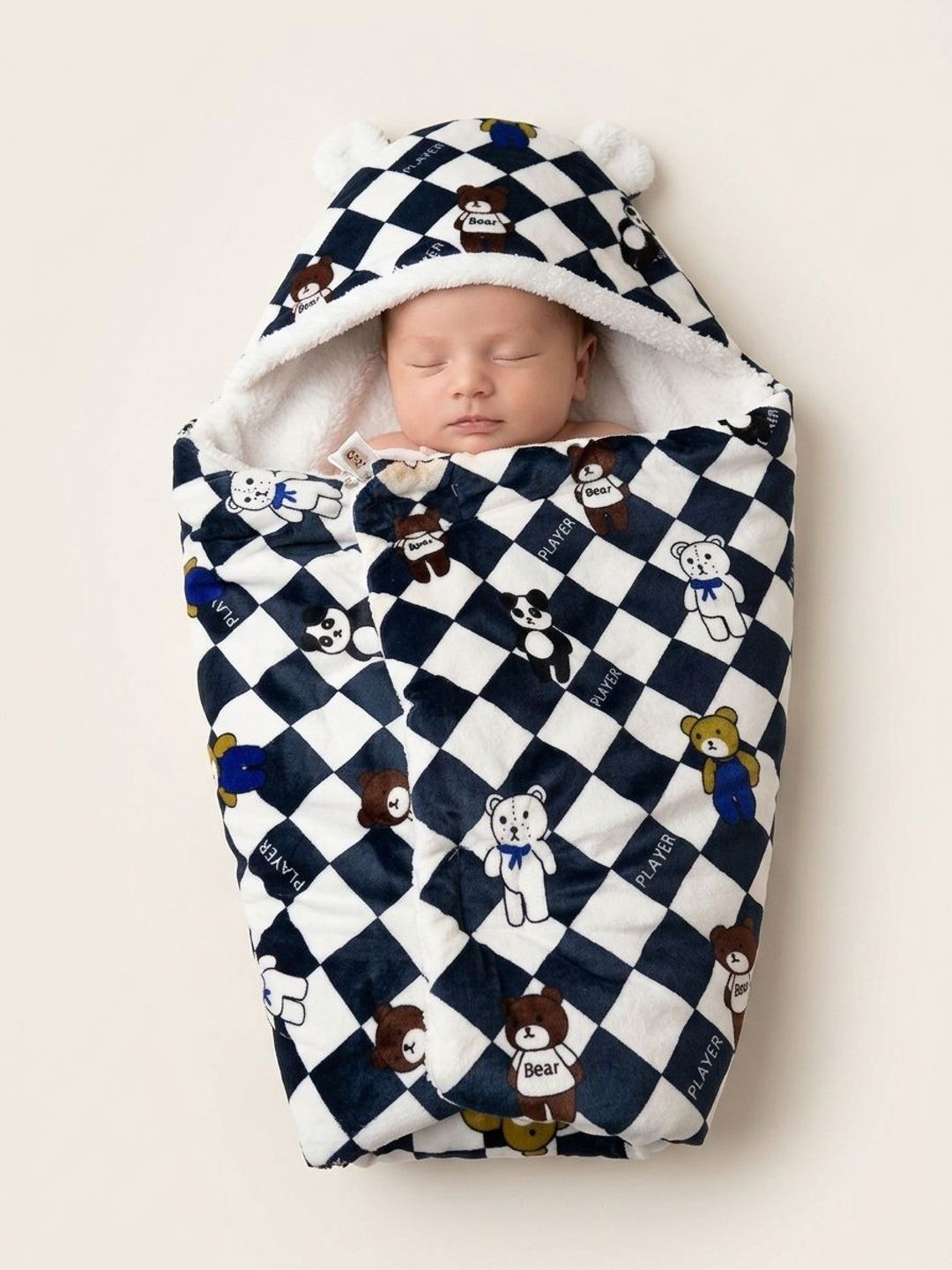 SIDLY PIDLY Navy Blue & Navy Blue Checked AC Room 210 GSM Blanket-picture-41