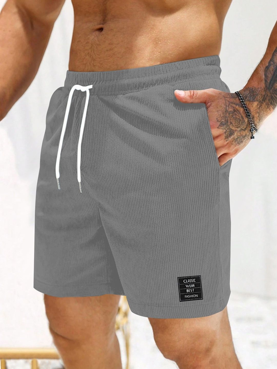 HAPPY KHAJANA Pack Of 2 Men Striped Shorts-picture-34