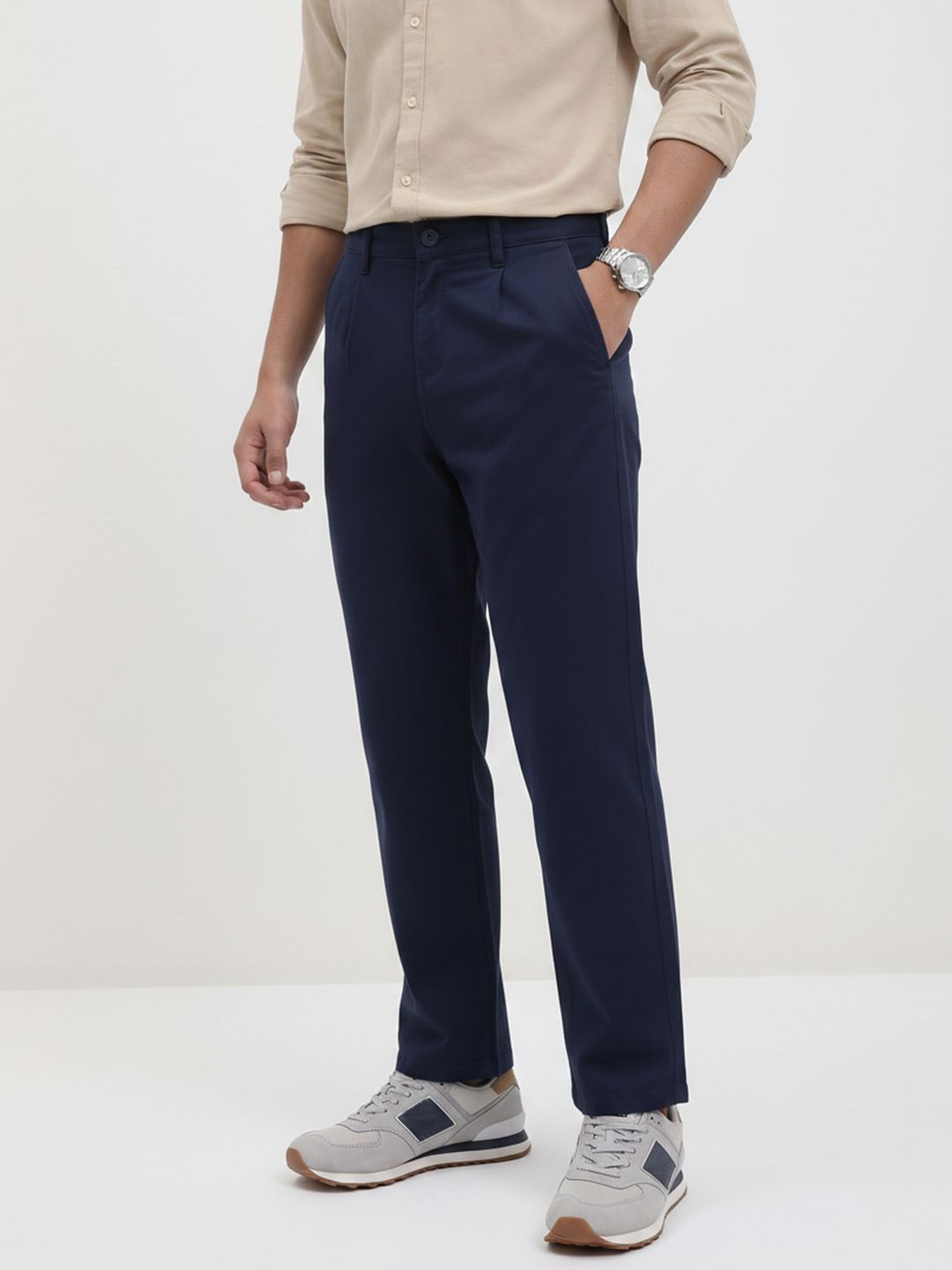 The Roadster Life Co. Men Relaxed Fit Chinos Pure Cotton Casual Trouser-picture-22