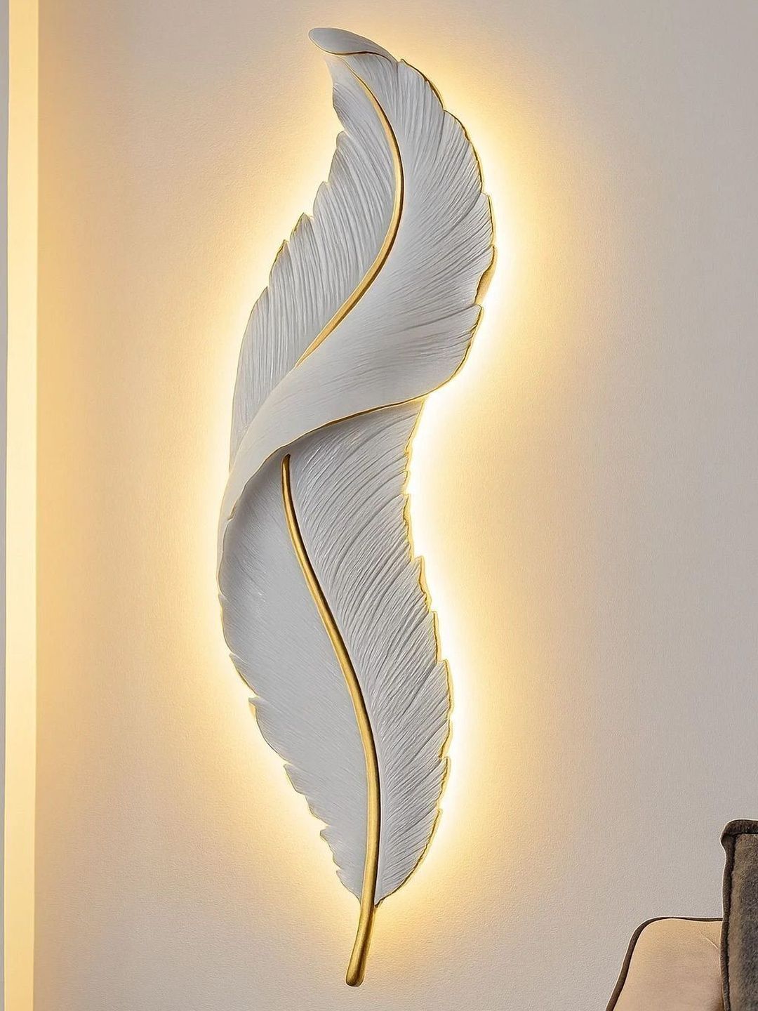 BD LIGHT White & White Textured Acrylic Contemporary Abstract Shaped Shaped Wall Lamp-picture-40