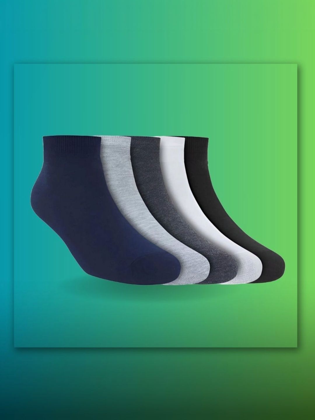 MJE Men Pack of 5 Cotton Blend Assorted Ankle Length Socks-picture-44