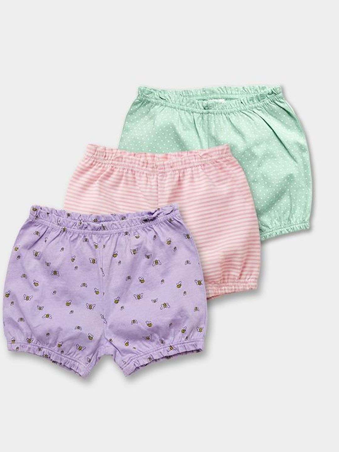 Carter's Girls Pack of 3 Printed Assorted Organic Cotton Boy Shorts-picture-25
