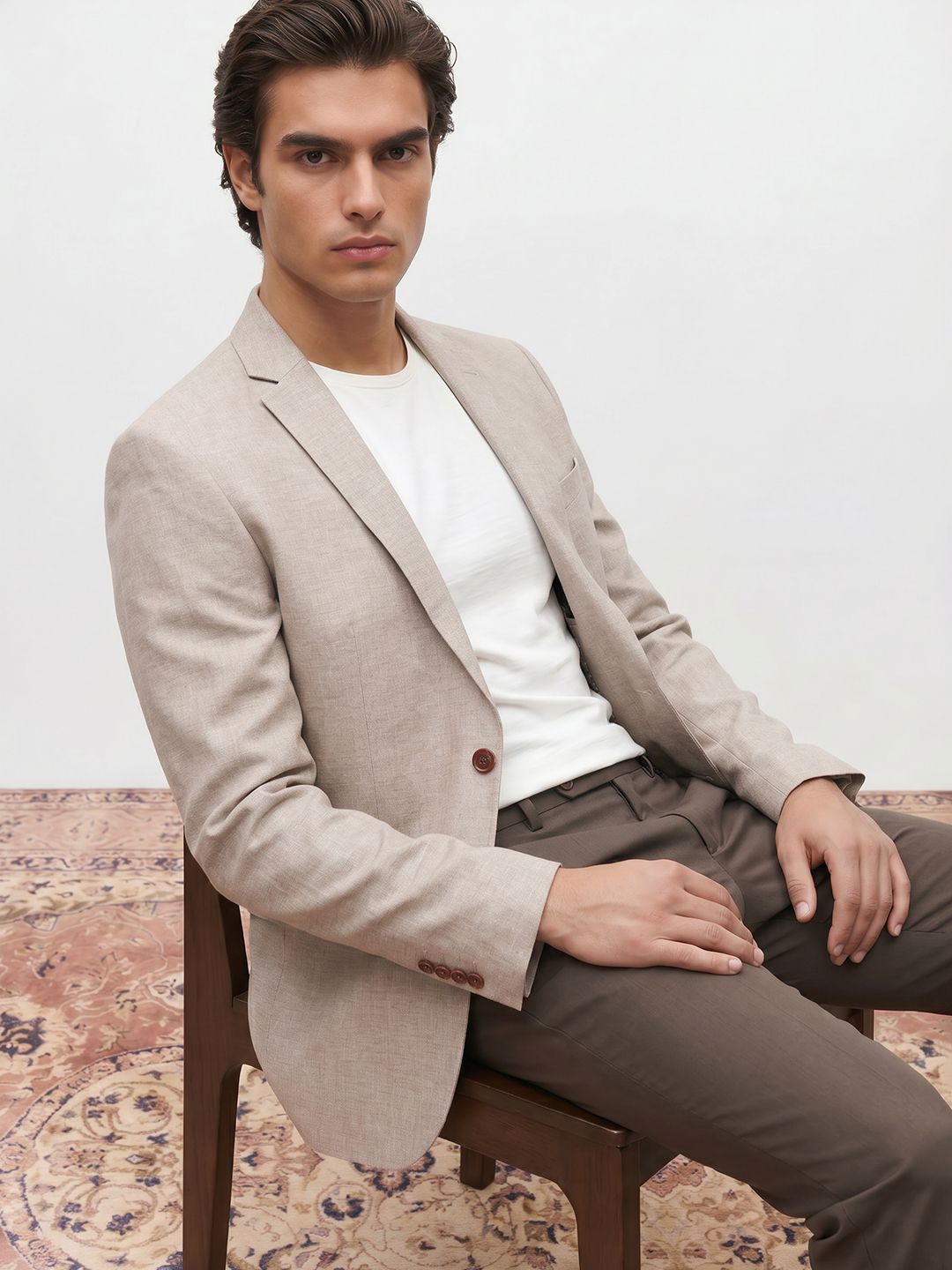 Mr Bowerbird Single-Breasted Notched Lapel Semiformal Blazer-picture-57