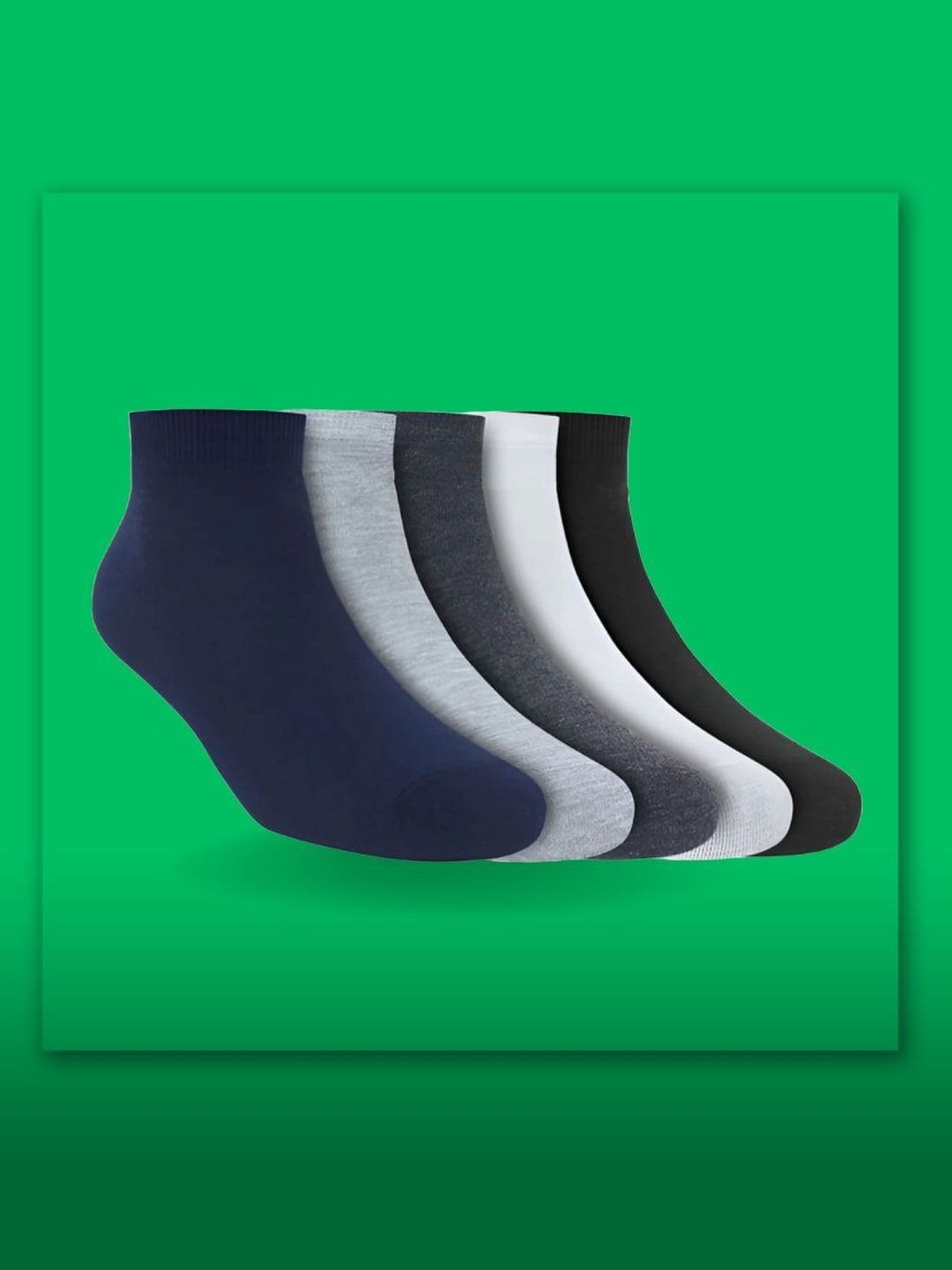 MJE Men Pack of 5 Cotton Blend Assorted Ankle Length Socks-picture-25