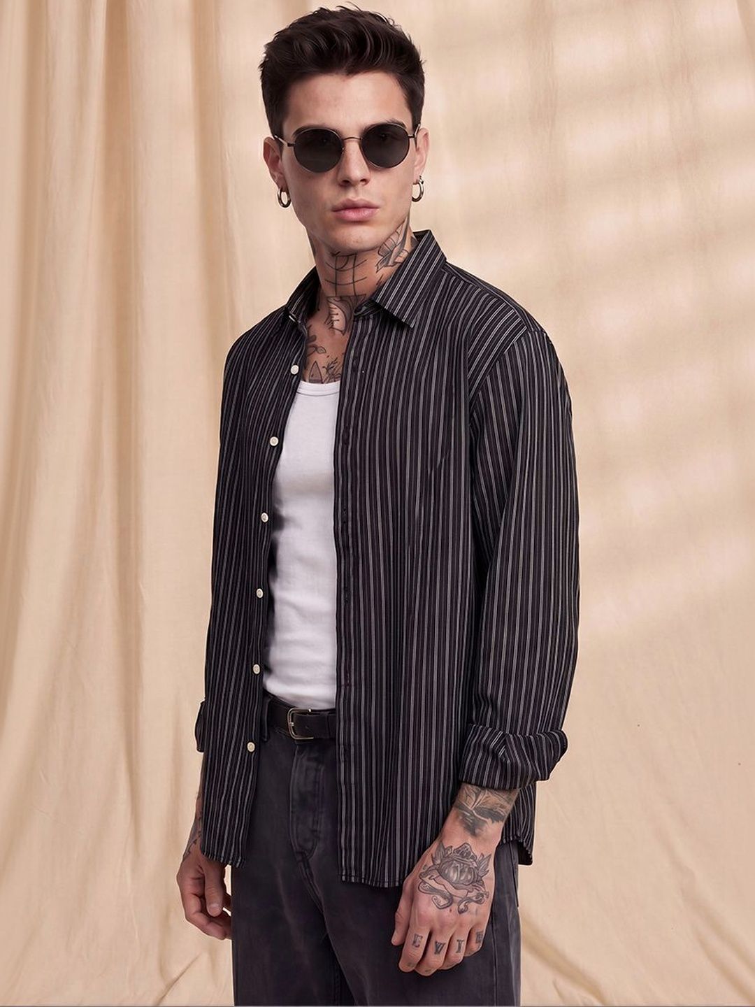 Snitch Snitch Men Striped Casual Shirt