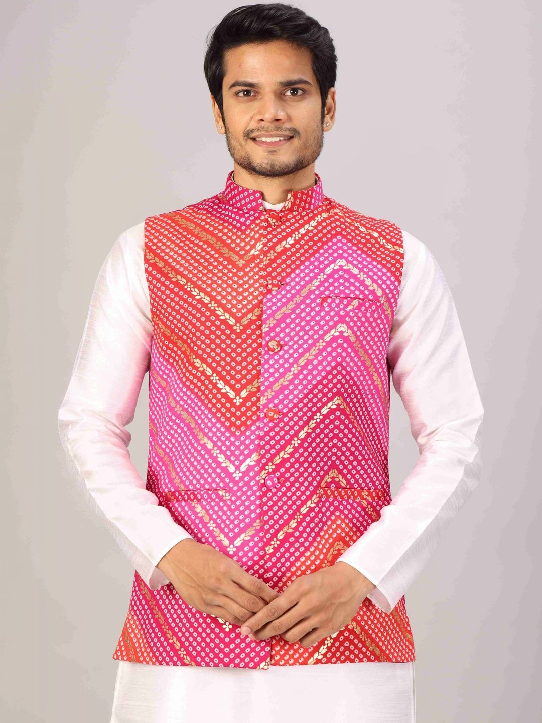 MODERN MUGHALS Printed Woven Nehru Jackets-picture-19