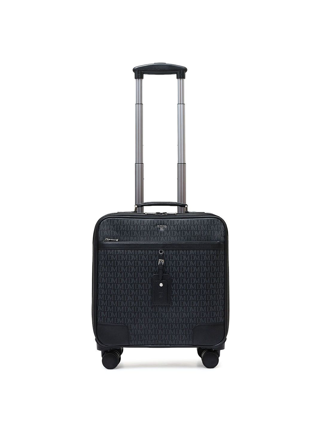 Da Milano Printed Leather Overnighter Trolley Bag-image-46