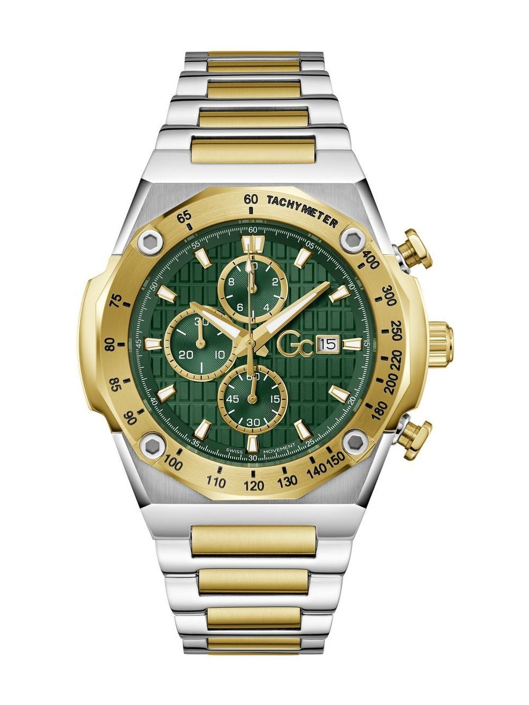 GC Men Dial & Stainless Steel Bracelet Style Straps Analogue Chronograph Watch Z68006G9-image-24