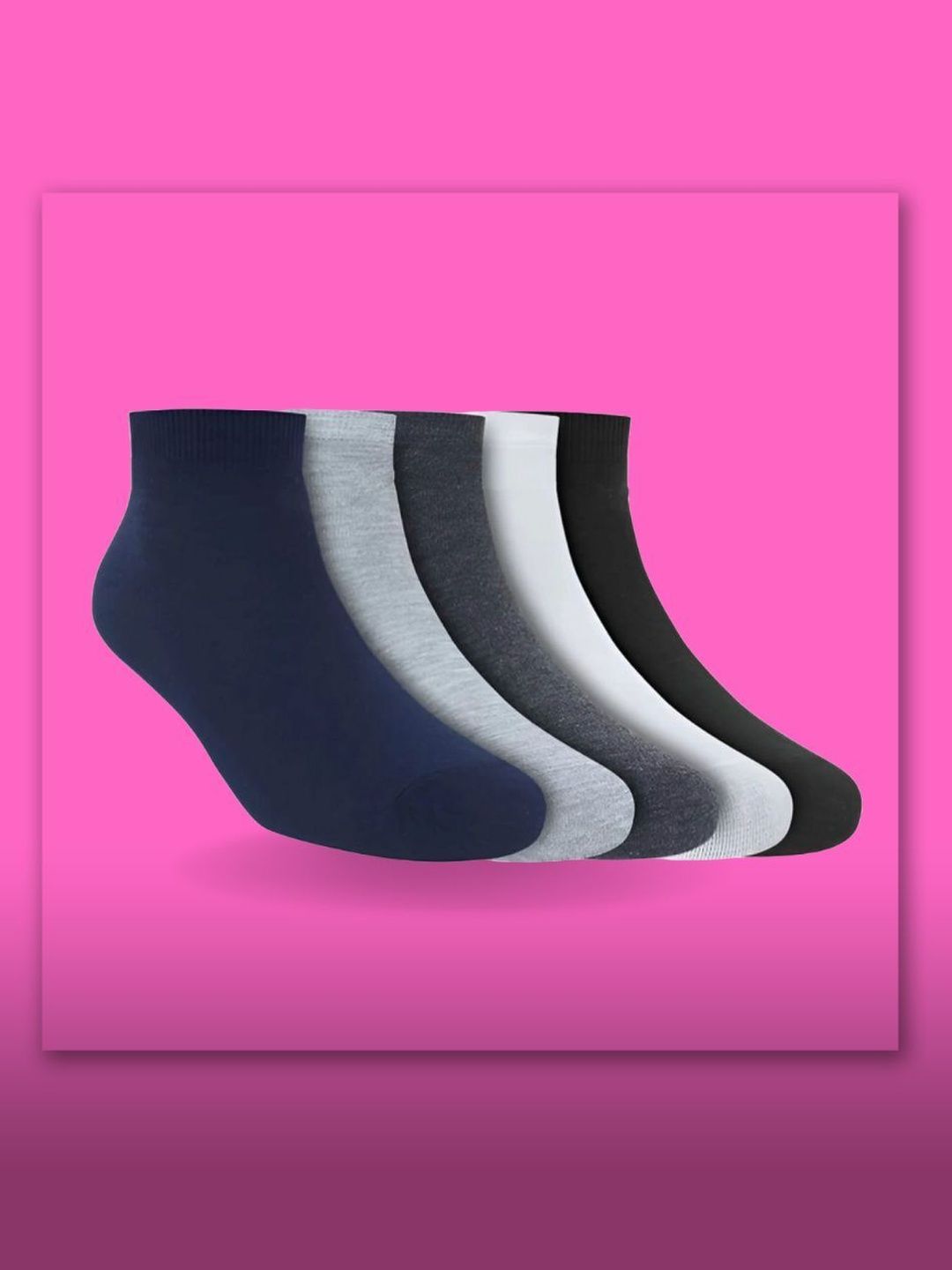 MJE Men Pack of 5 Ankle Length Socks-picture-16