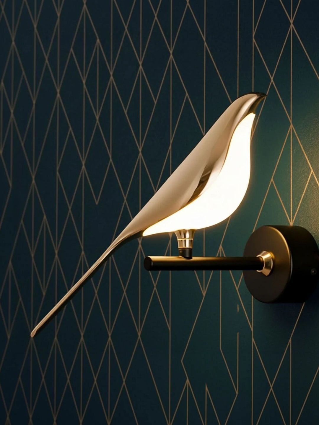 BD LIGHT Gold-Toned & Gold-Toned Acrylic Contemporary Abstract Shaped Shaped Wall Lamp-image-39