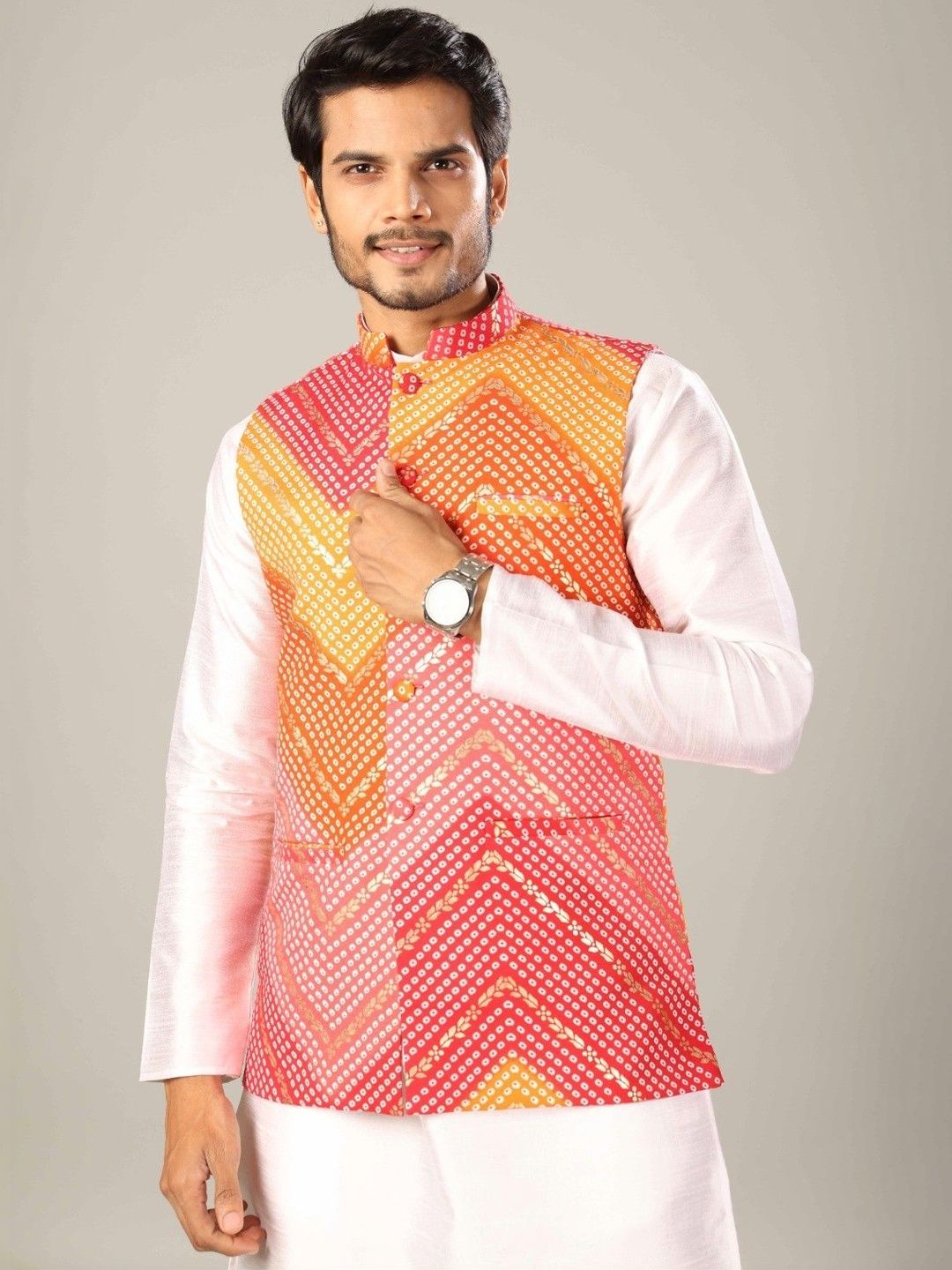 MODERN MUGHALS Printed Woven Nehru Jackets-picture-44