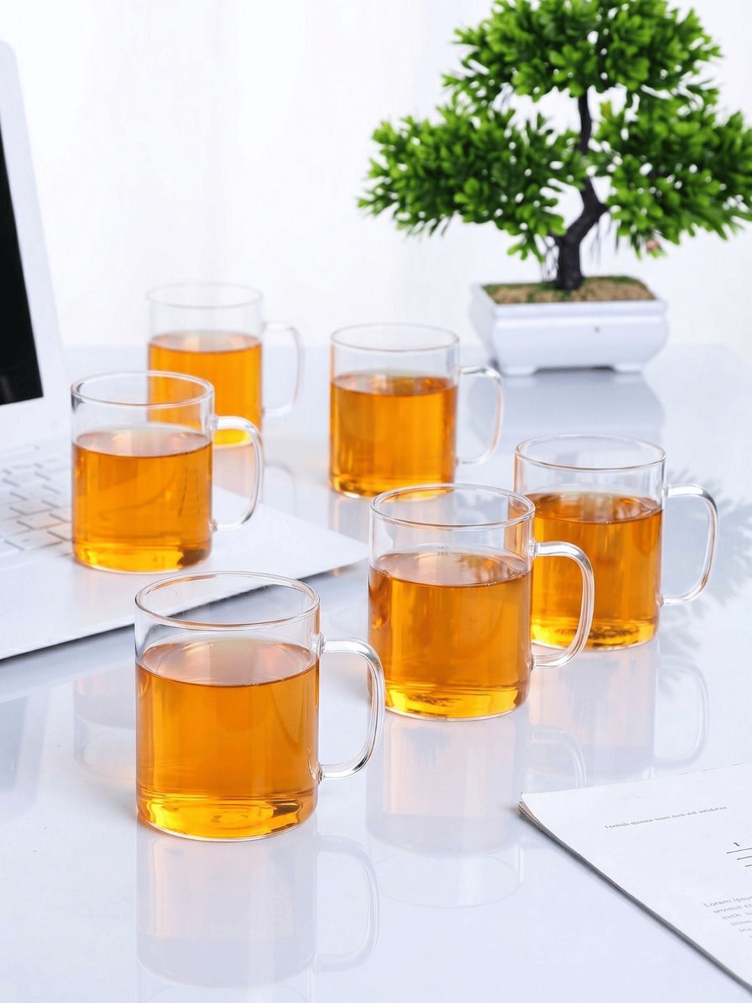 FINSTER Transparent Solid Borosilicate Glass Transparent Mugs Set of Cups and Mugs-image-47