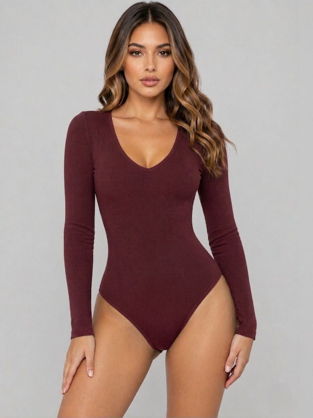 TRENDY ERA V-Neck Bodysuit-picture-19
