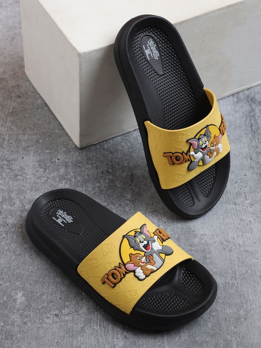 Kids Ville Boys Printed Synthetic Sliders-picture-33