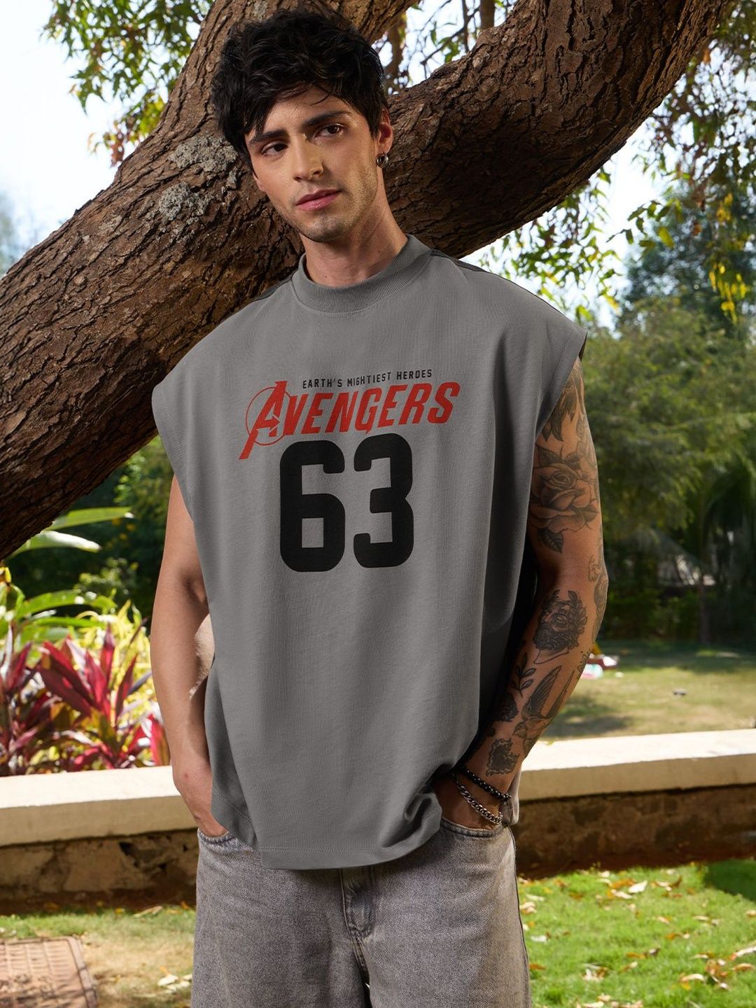 The Souled Store Printed Cotton Gym Vest-picture-34