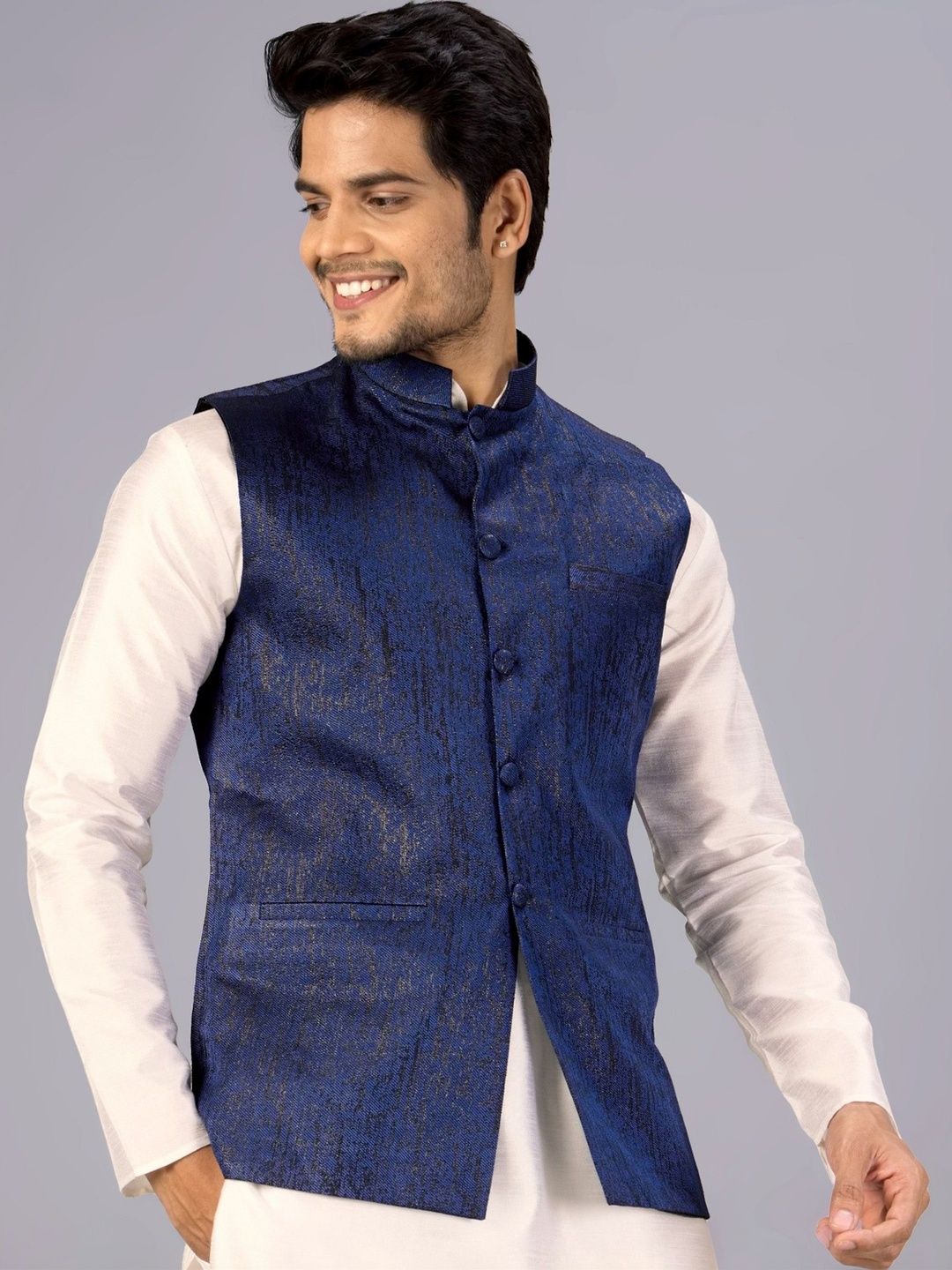 MODERN MUGHALS Printed Woven Nehru Jackets-picture-57