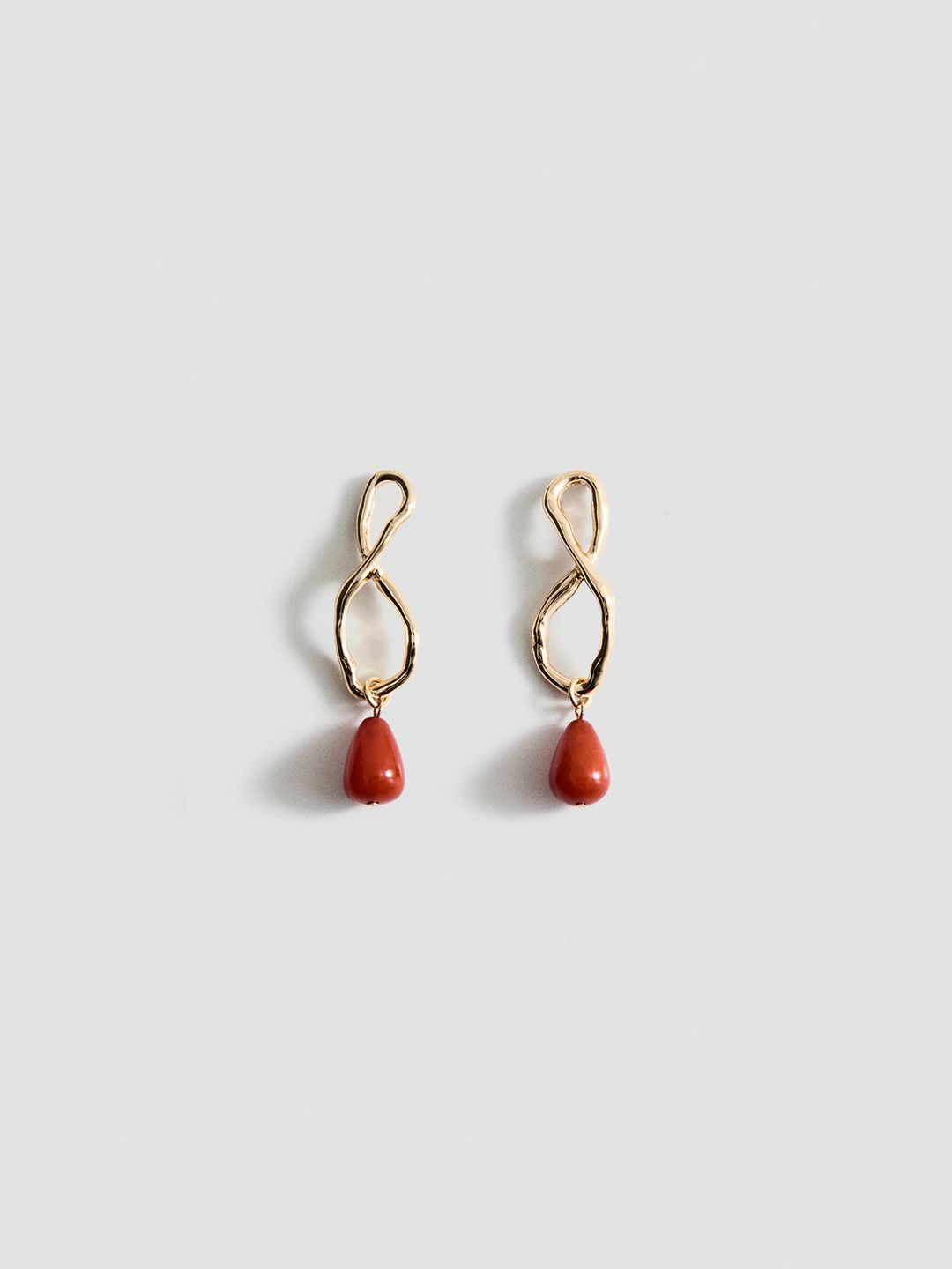 MANGO Teardrop Shaped Drop Earrings-picture-57