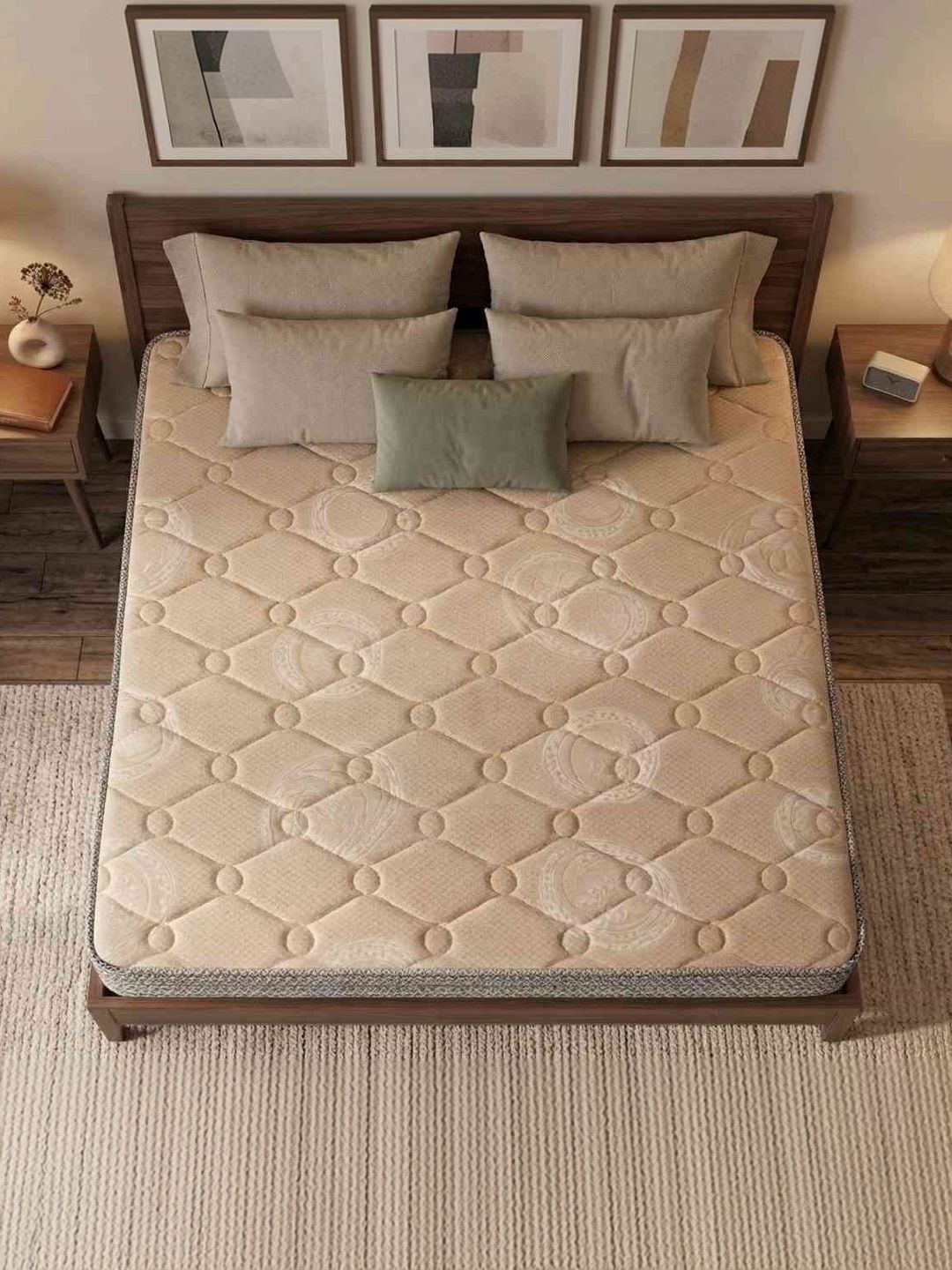 COZY CUB Grey & Beige Quilted Sag Resistant Single Size Mattress-picture-18