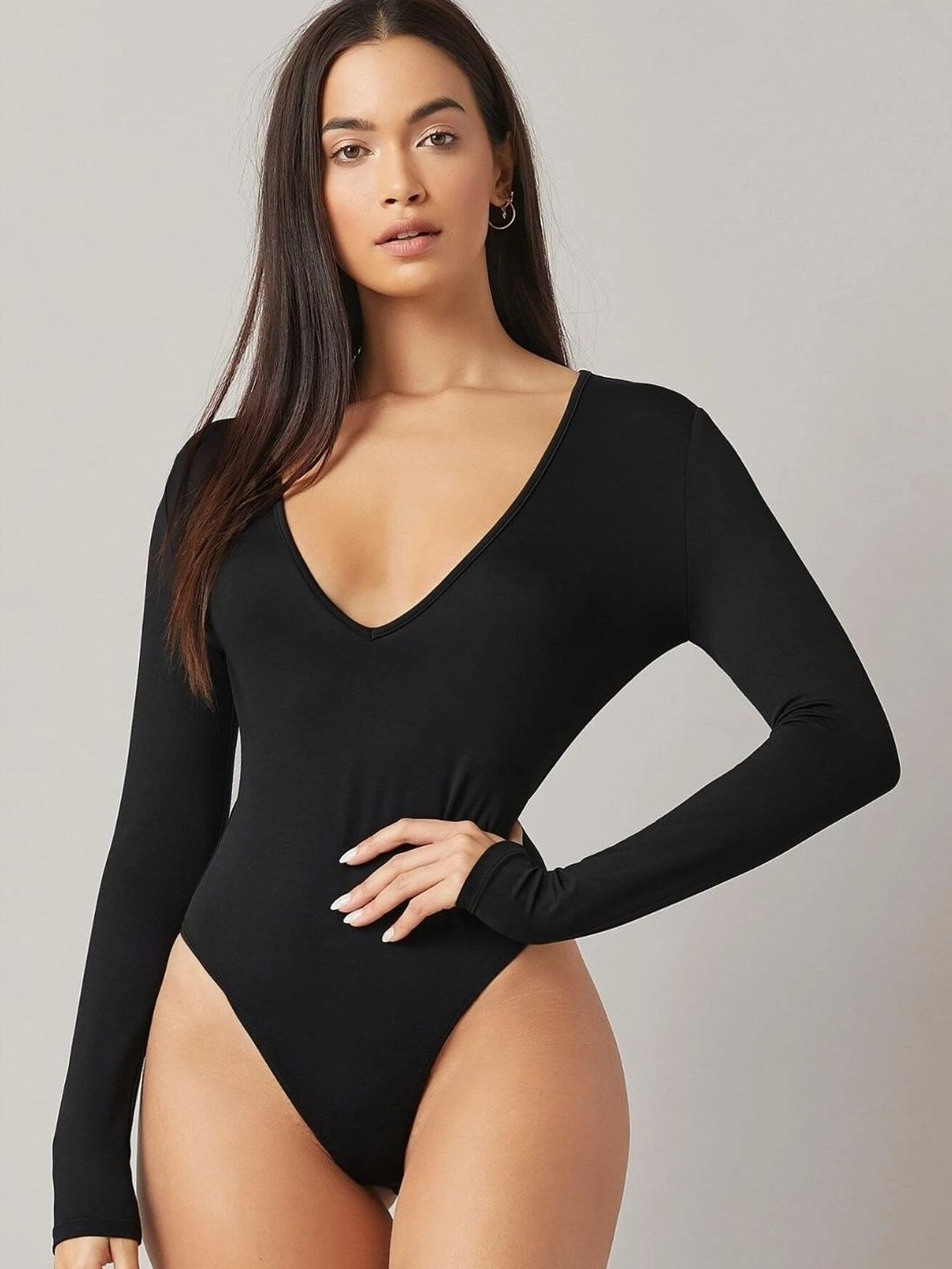 TRENDY ERA V-Neck Bodysuit-picture-41
