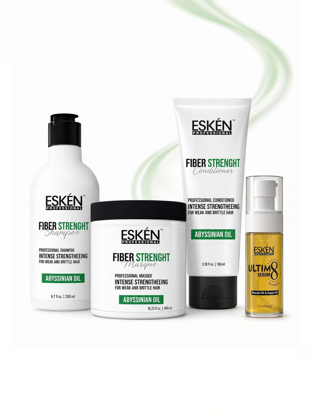ESKEN Professional Set Of 4 Fibre Strength Shampoo Conditioner Masque & Ultim8 Serum-image-48