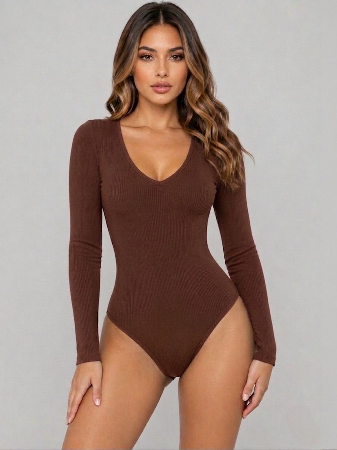 TRENDY ERA V-Neck Bodysuit-picture-52
