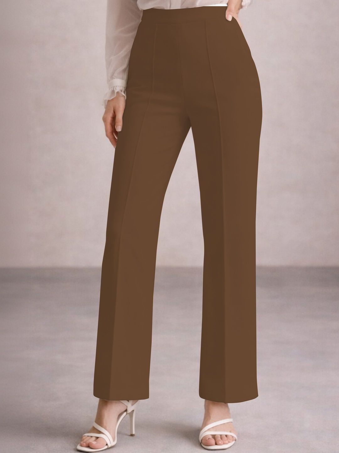 ROOPKAR Women Relaxed Easy Wash Trousers-picture-32