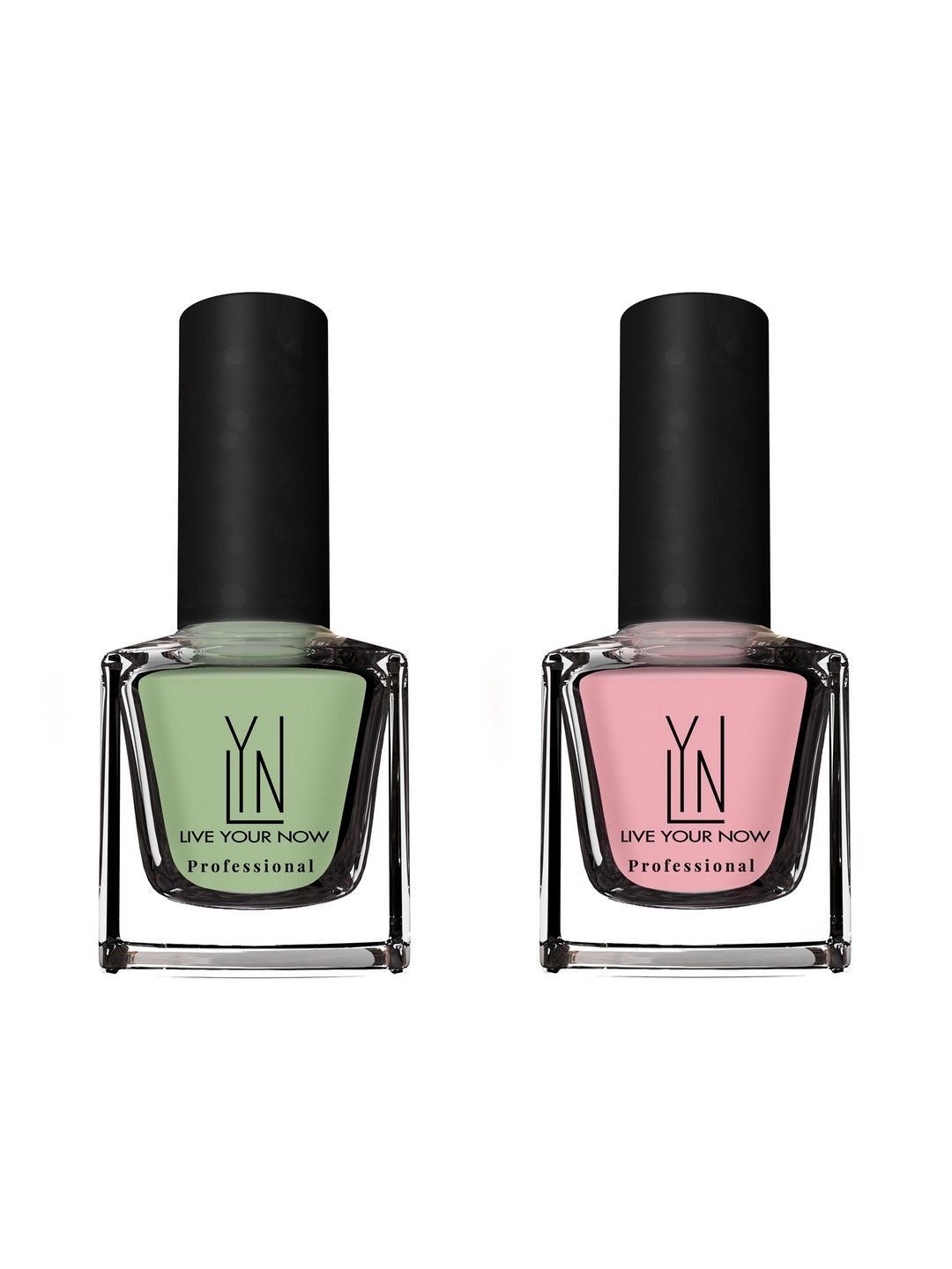 LYN LIVE YOUR NOW Set Of 2 Nail Polish - 12 ml Each -Mint Tea 06 - Nude Bae 15-image-11