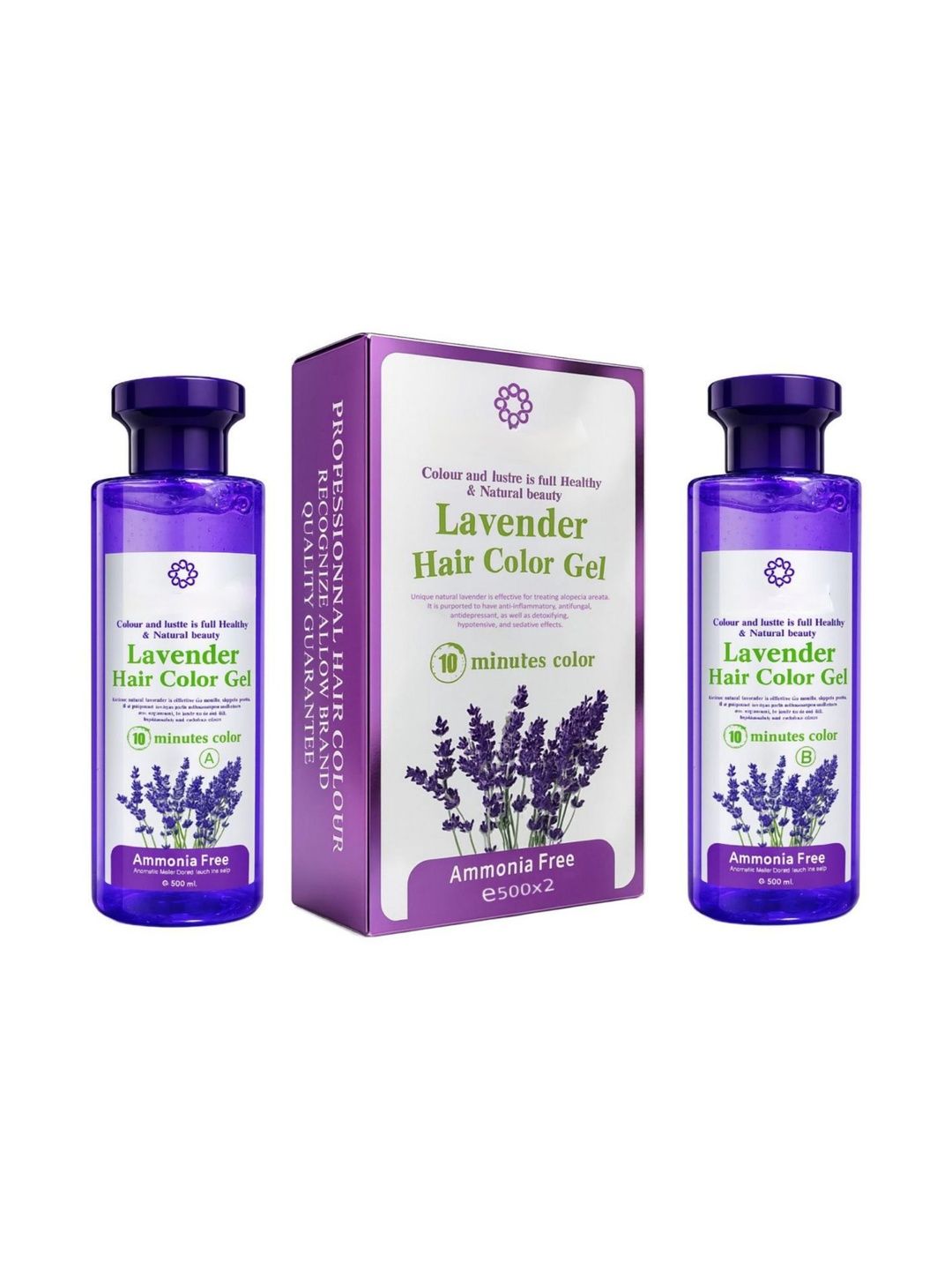 gleam soul Lavender Hair Colour Gel - 500 ml Each - Natural Black-image-49