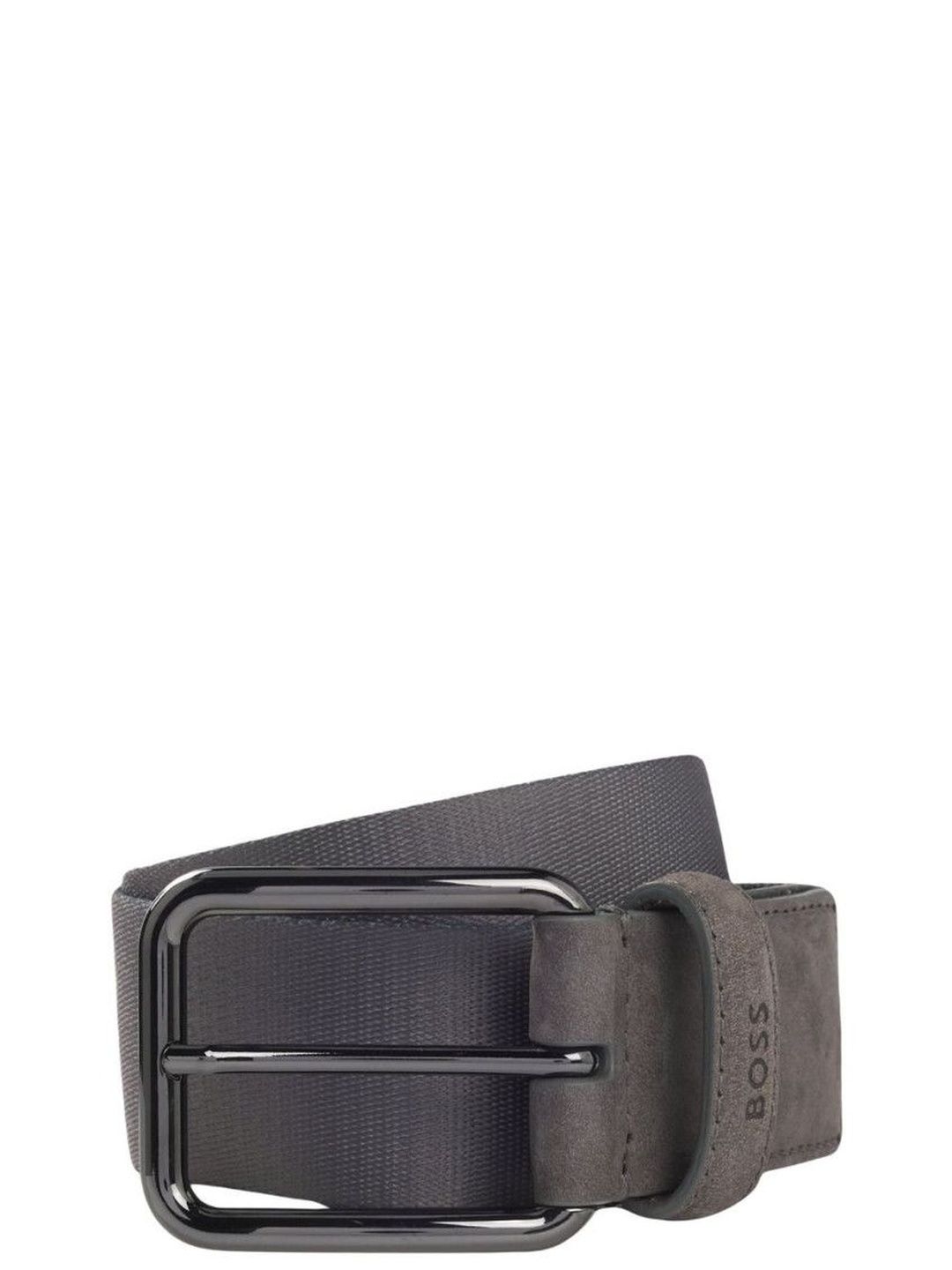 Hugo Boss Grey Classic Textured Belt-image-2