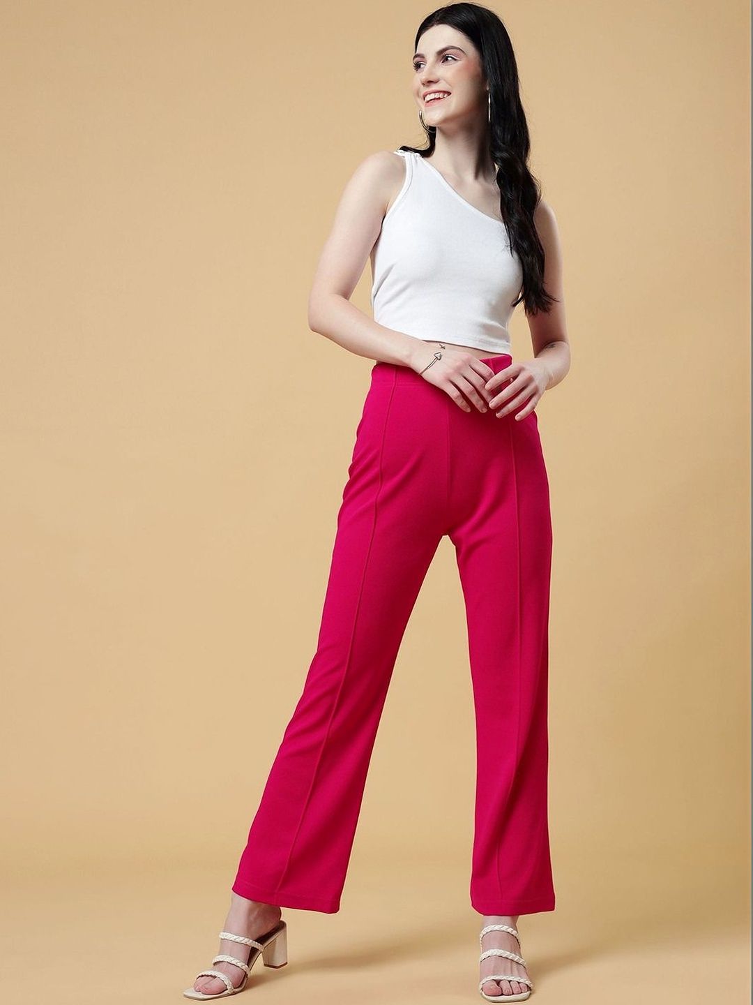 TWINS LADY Women Slim Fit High-Rise Trousers-picture-13