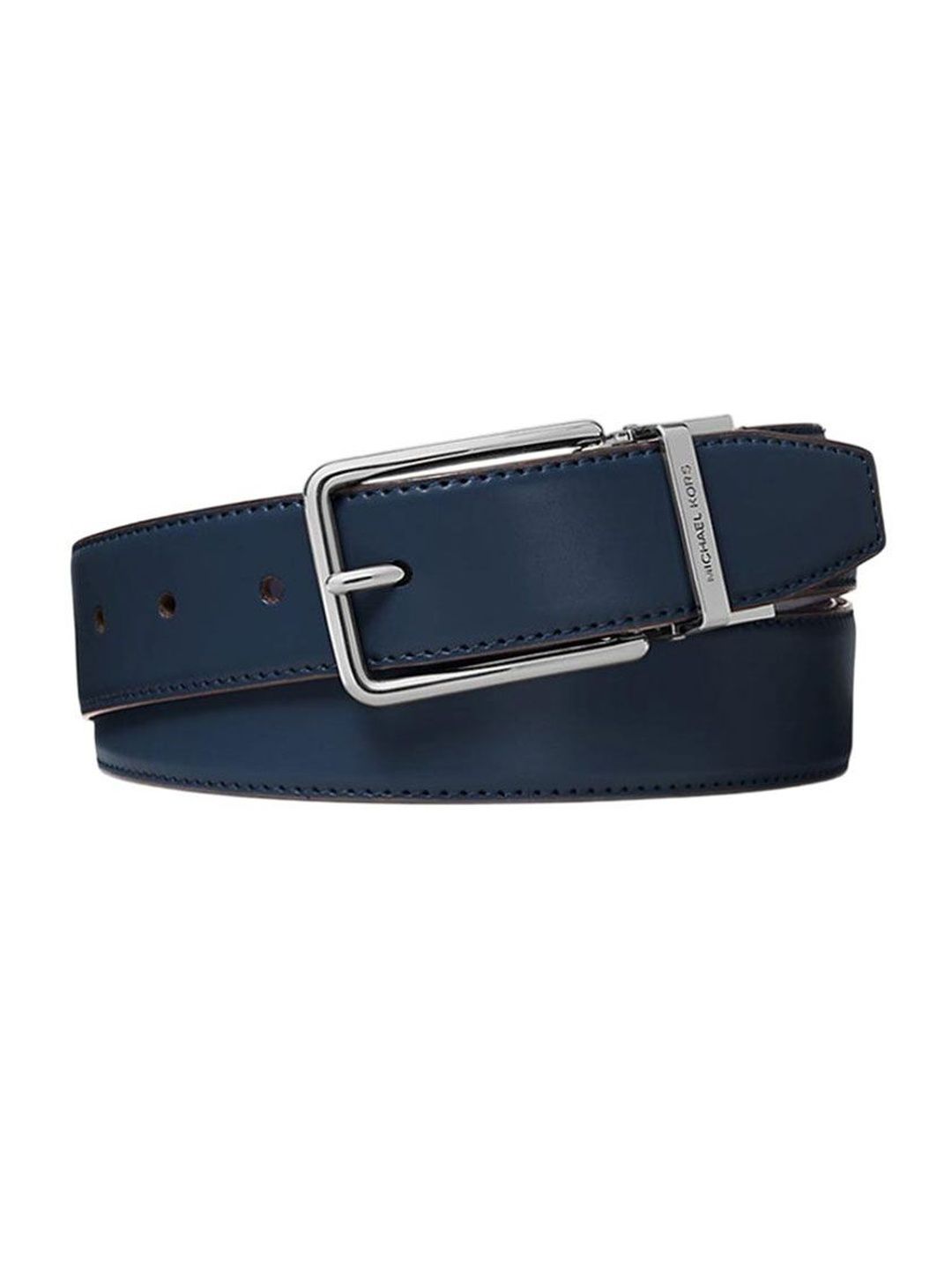 Michael Kors Michael Kors Navy Blue/Black Reversible Solid Cut To Size Belt-image-4