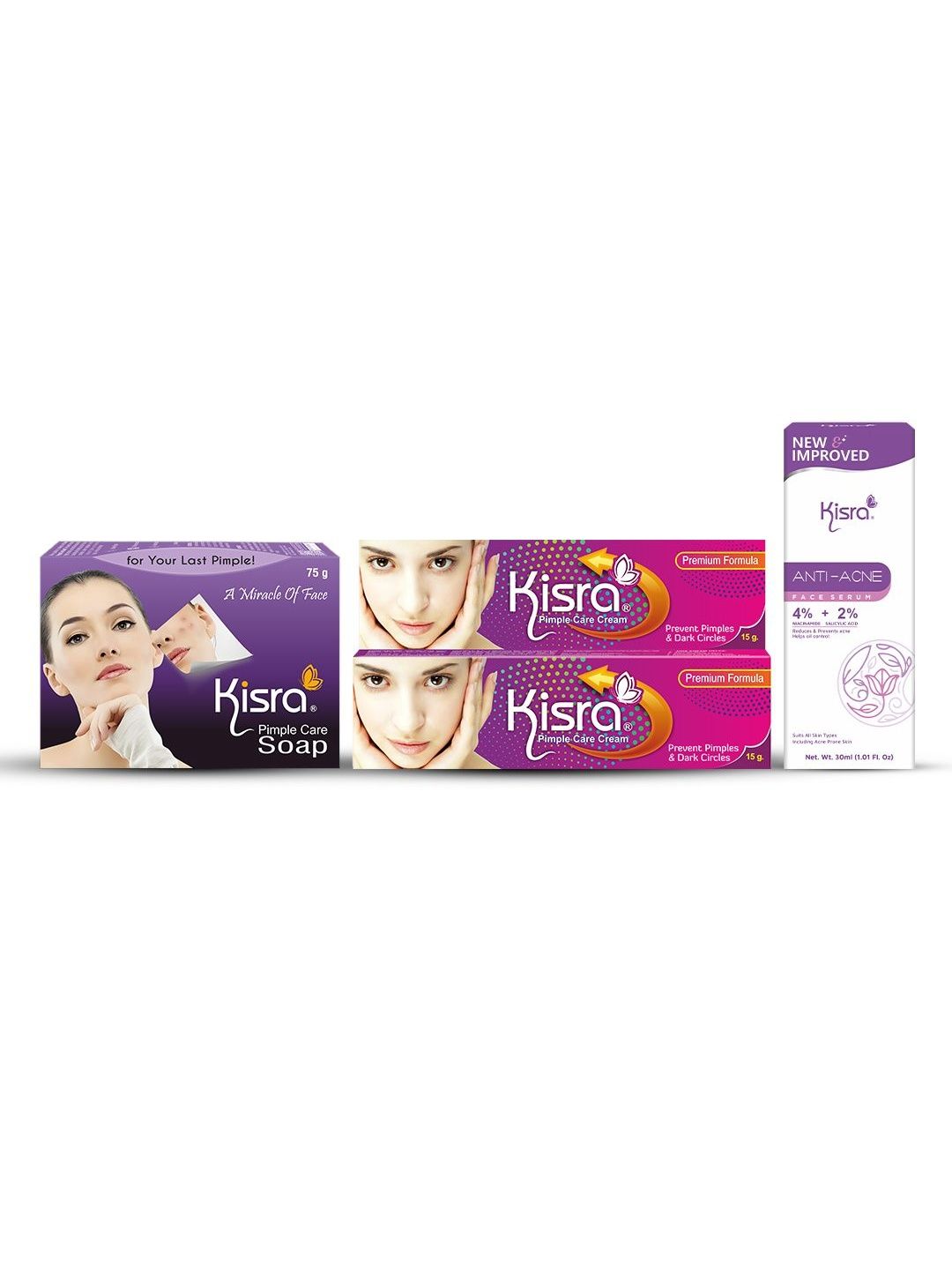 KISRA Set Of 4 Soap - 75 g Cream - 15 g Each & Serum - 30 ml-picture-23