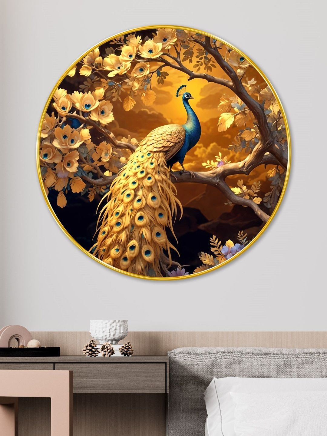 SAF Multicoloured MDF Birds and Animals Wall Paintings-picture-47