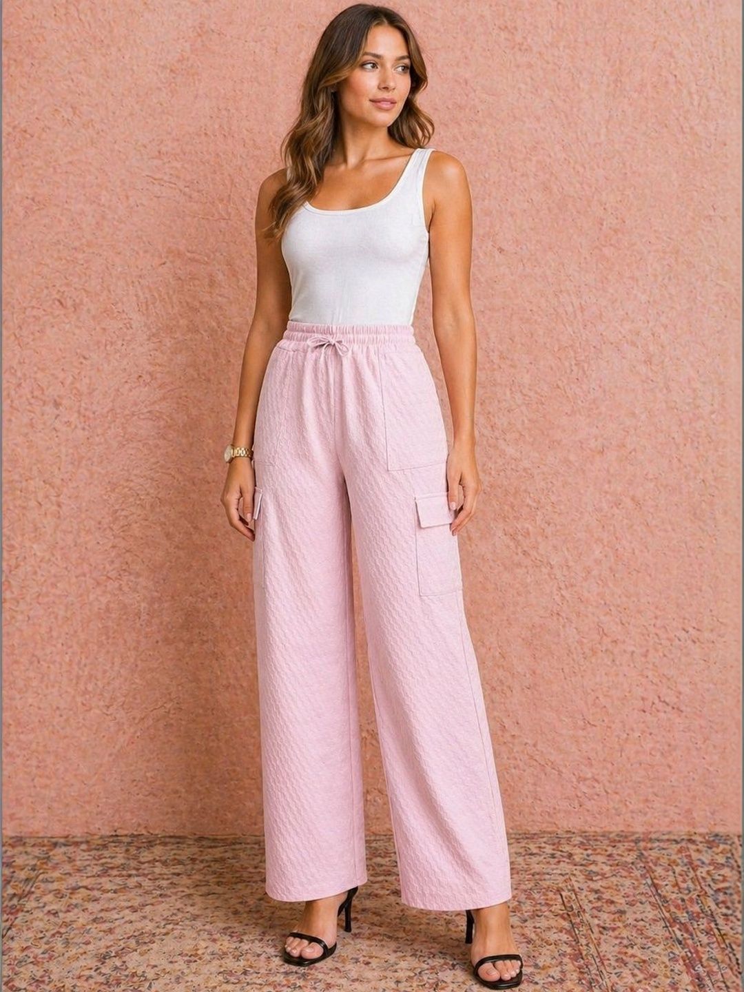all about you Women Textured Smart Trousers-picture-26