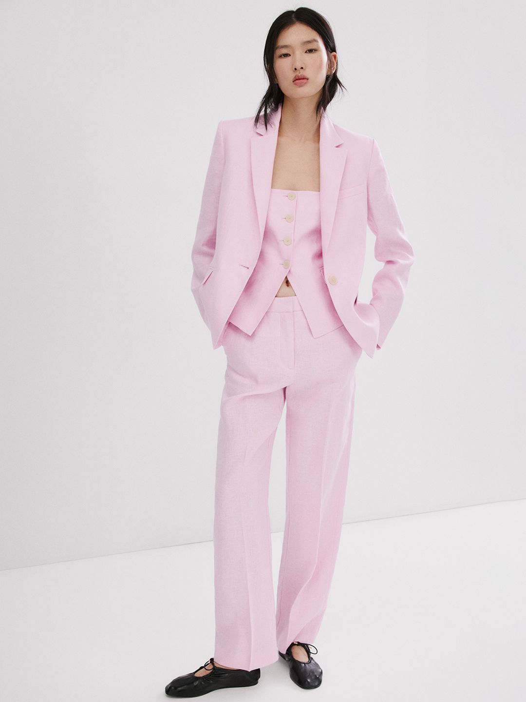 MANGO Notched Lapel Pink Blazer-picture-22