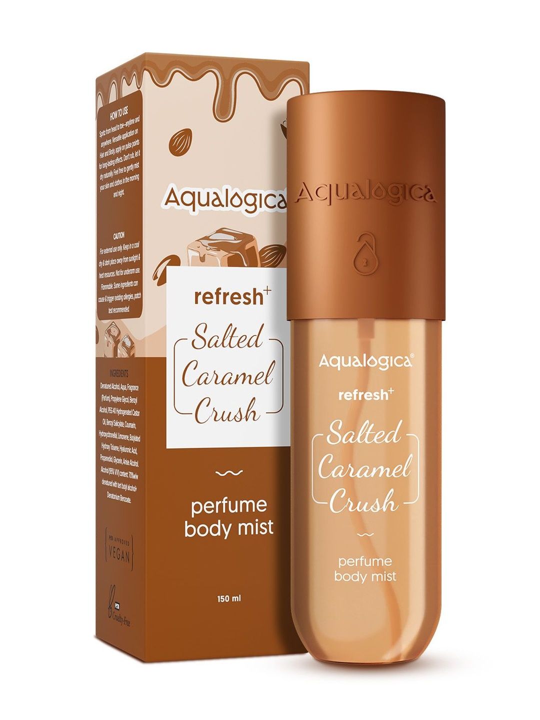 Aqualogica Refresh Perfume Body Mist - Salted Caramel Crush-150ml-picture-38