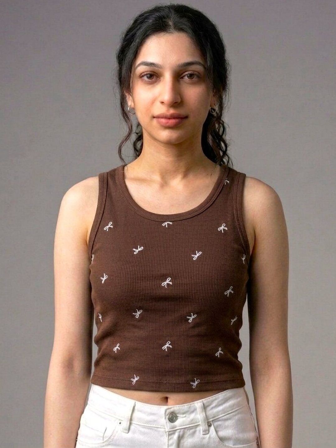 STYLE PREZONE Embroidered Tank Crop Top-picture-24
