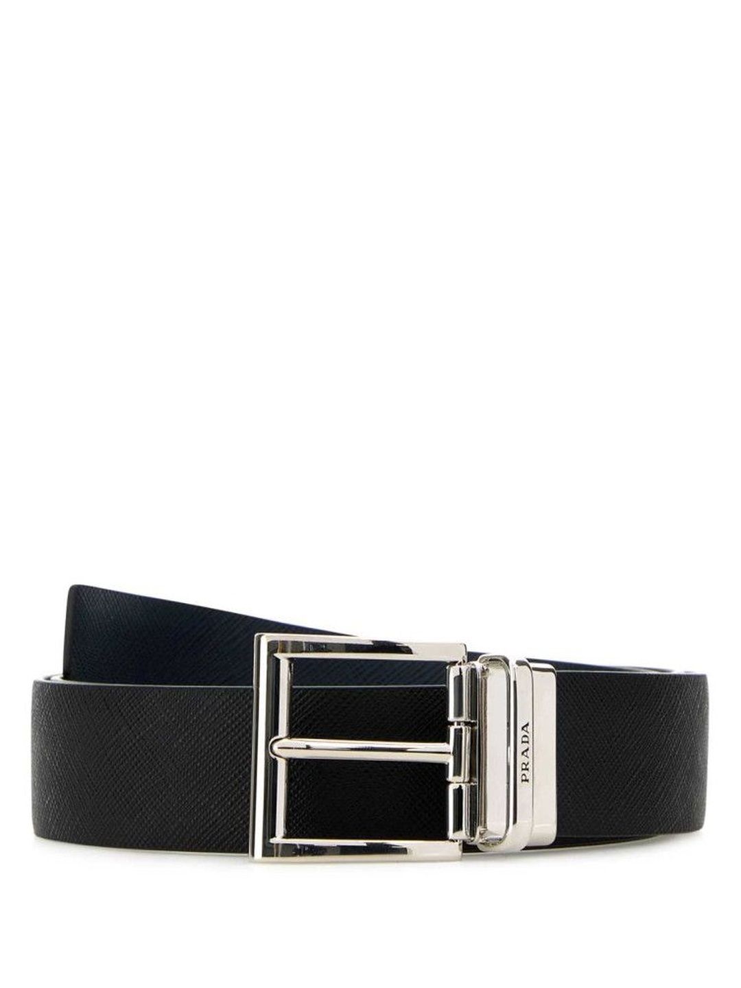 Prada Black Classic Logo Reversible Belt-image-29