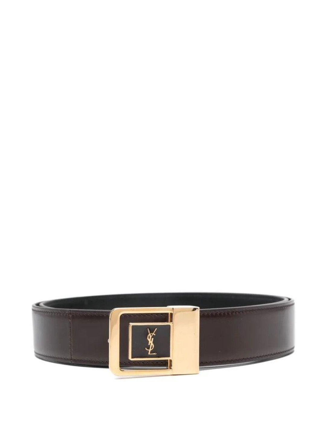 Saint Laurent Brown Logo Buckle Belt-picture-39